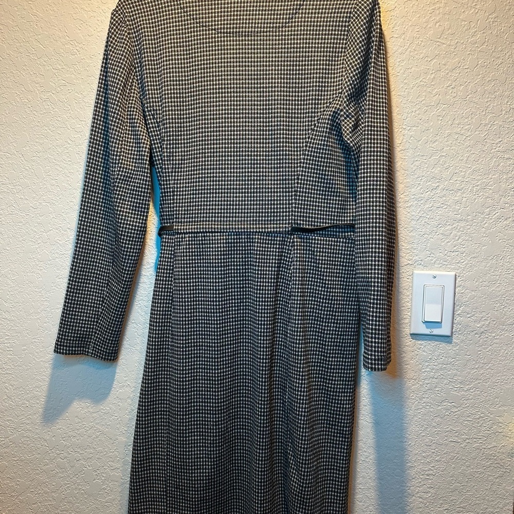 NWT Max Studio Blazer Houndstooth Dress with Tie Belt Women’s Size XL - Picture 7 of 8